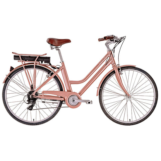 Pedal Uptown ELC Electric Vintage Cruiser Bike WSM Rose Gold/Black