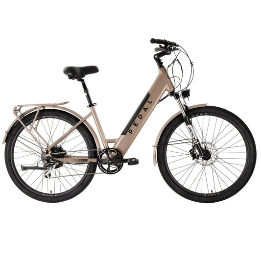 Pedal Galaxy Step Through Electric Hybrid Bike Silver