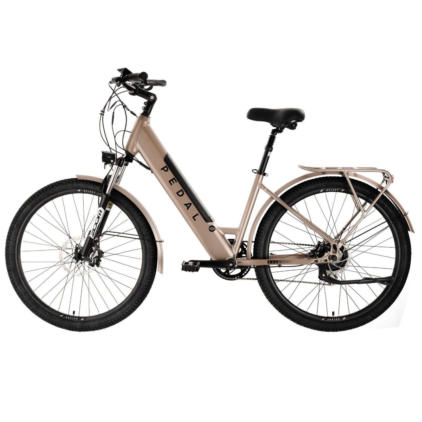 Pedal Galaxy Step Through Electric Hybrid Bike Silver