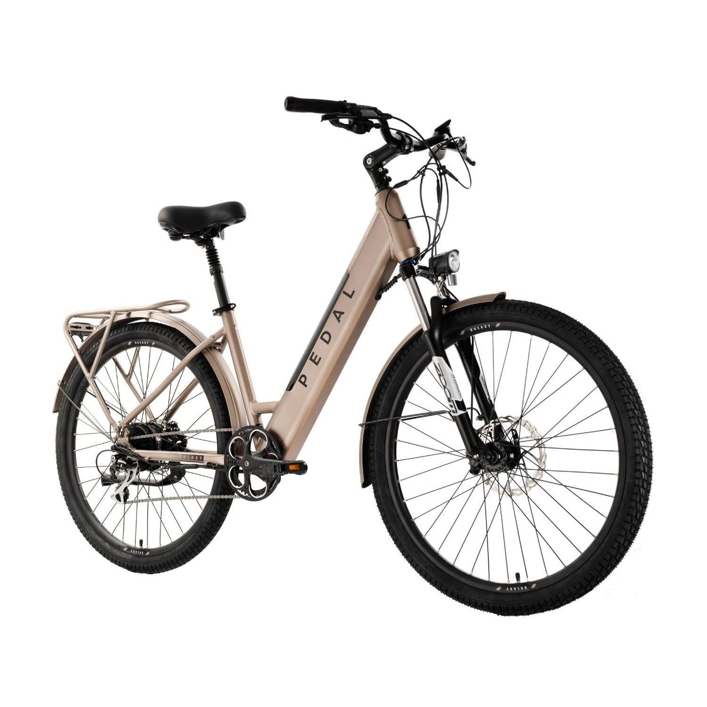 Pedal Galaxy Step Through Electric Hybrid Bike Silver