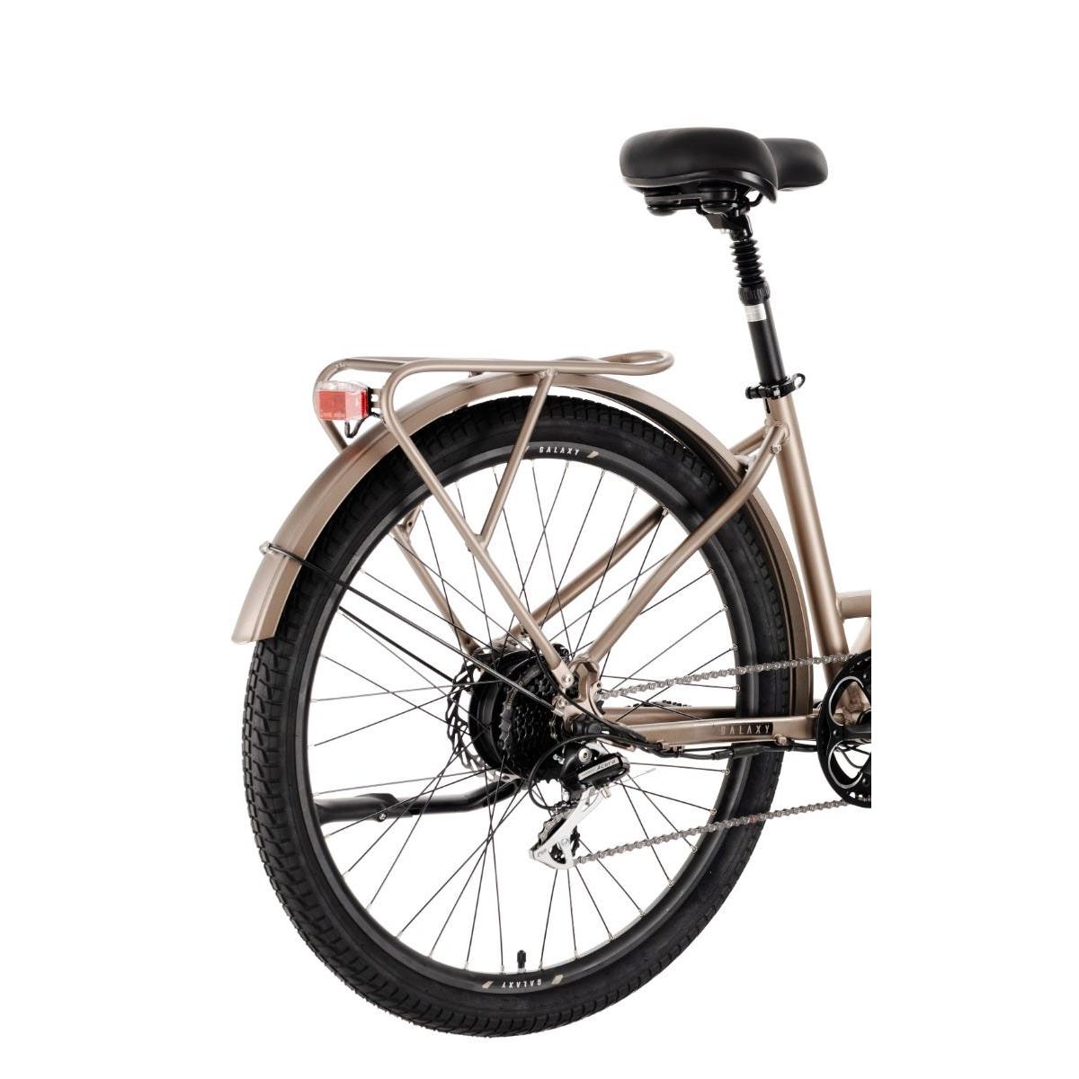 Pedal Galaxy Step Through Electric Hybrid Bike Silver