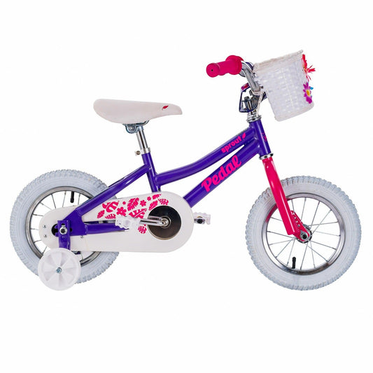 Pedal Sprout Steel Kids Bike Pink/Purple