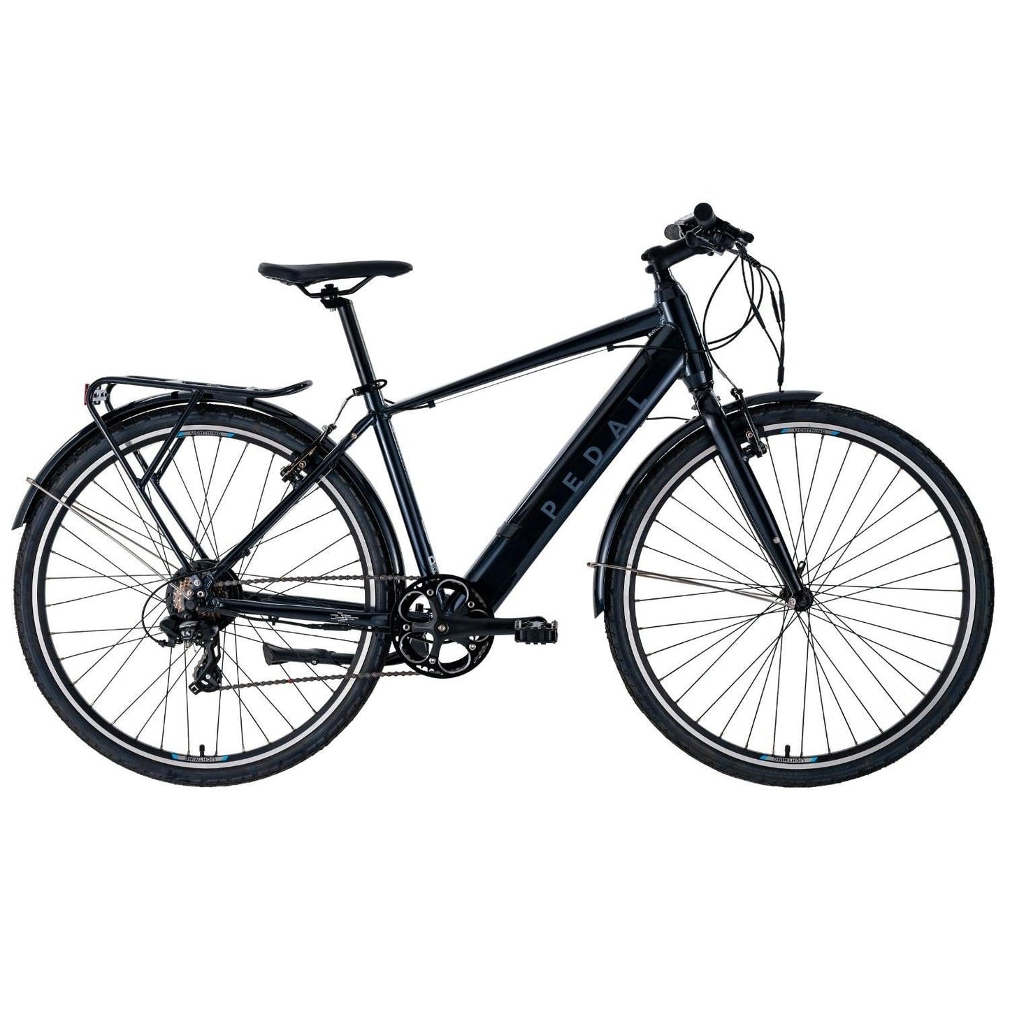 Pedal Lightning 700C Electric Hybrid Bike Black