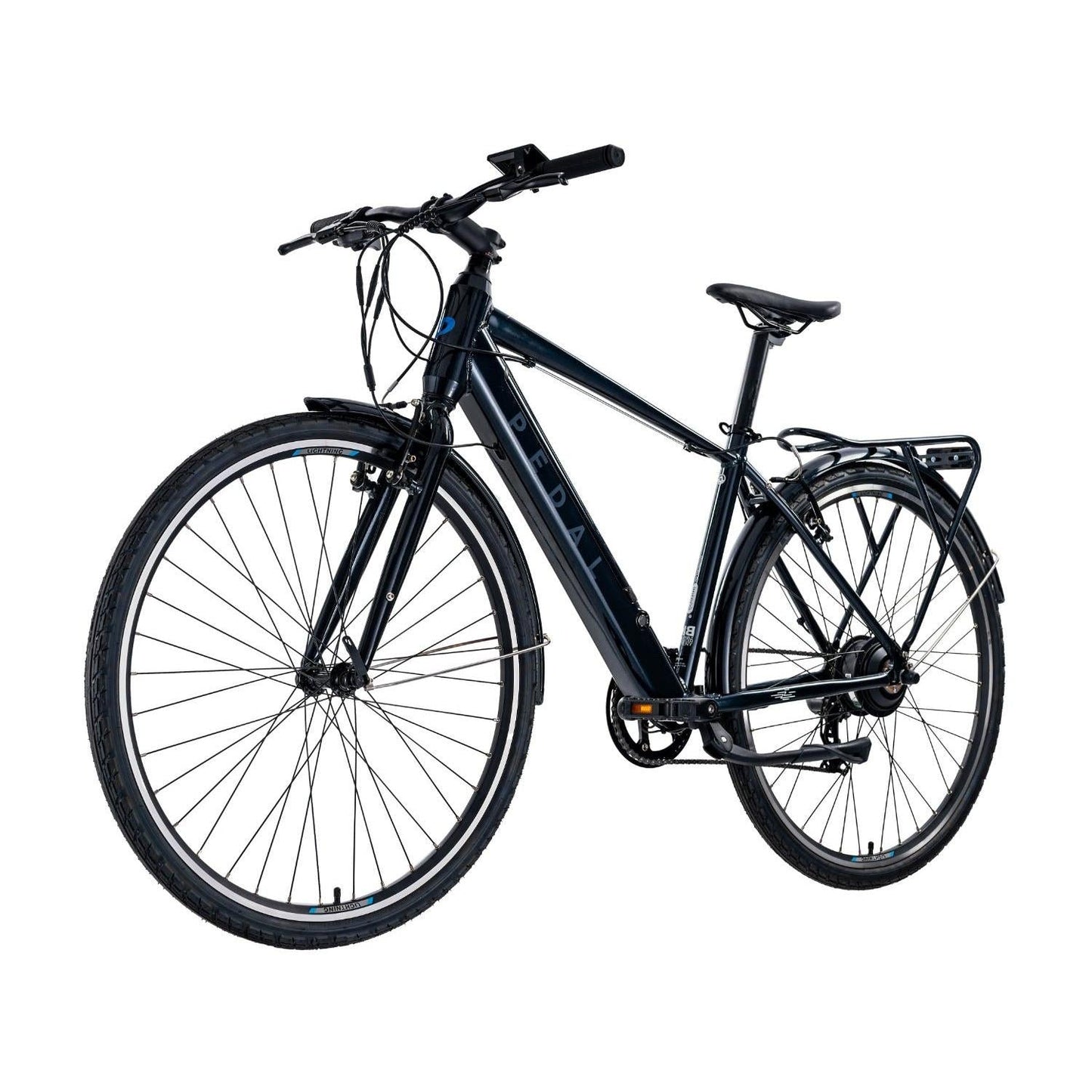 Pedal Lightning 700C Electric Hybrid Bike Black
