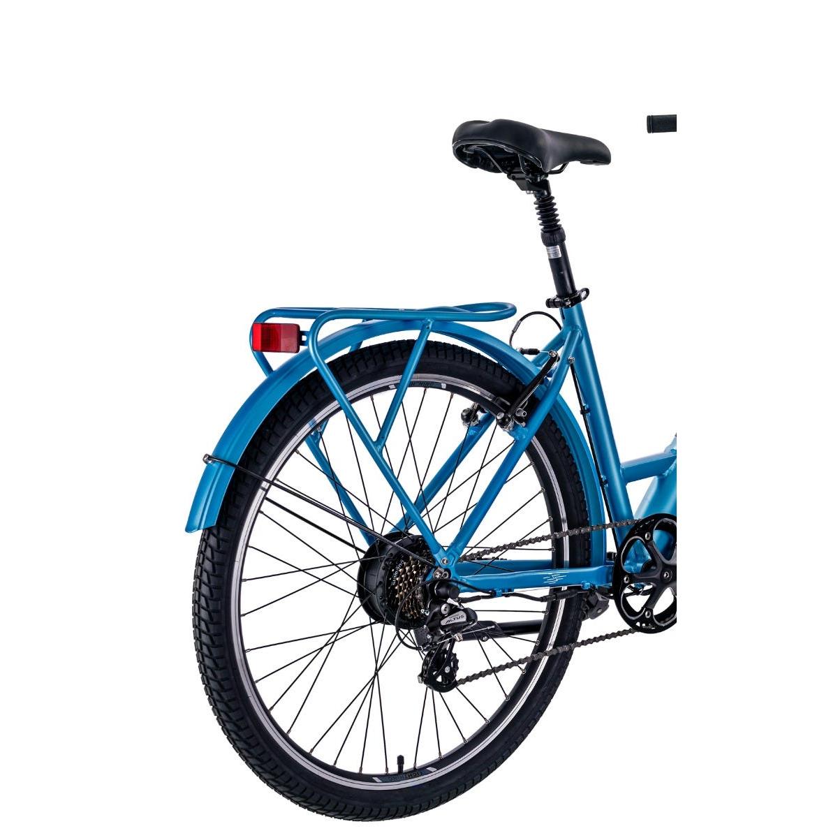 Pedal Lightning 27.5'' Step Through Electric Hybrid Bike Light Blue
