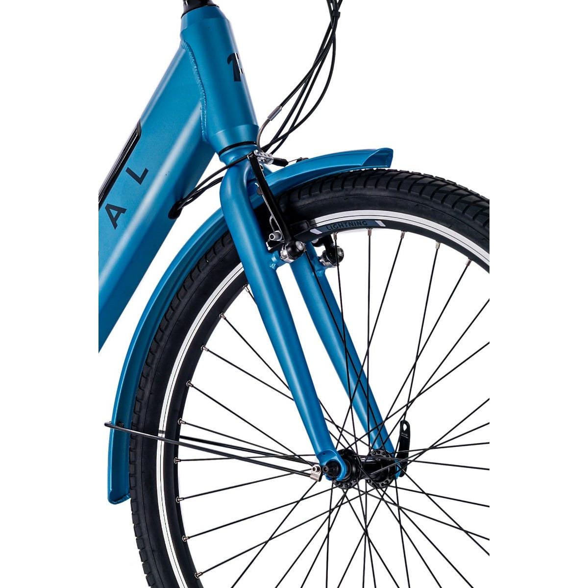Pedal Lightning 27.5'' Step Through Electric Hybrid Bike Light Blue