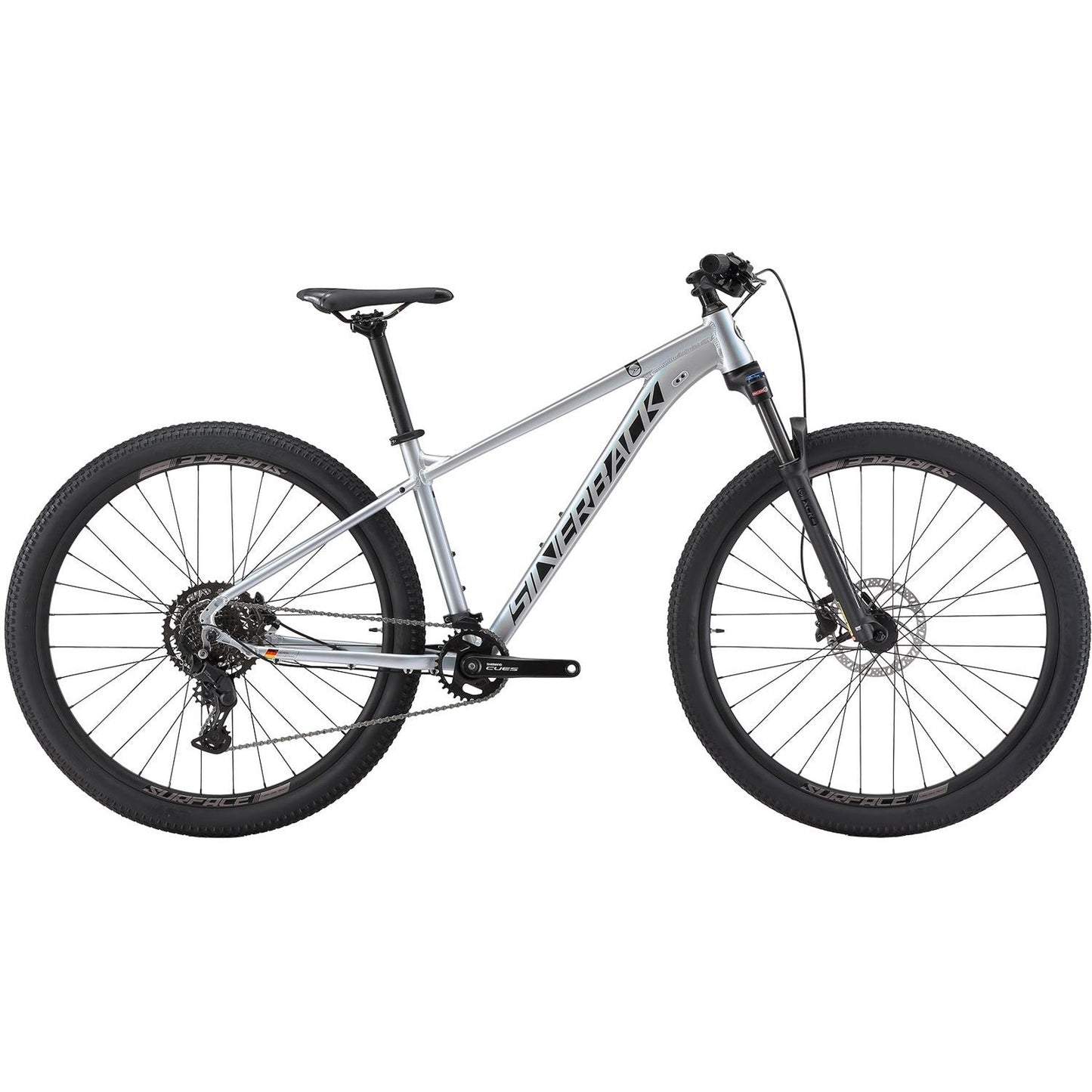 Silverback Stride Adventure Hardtail Mountain Bike Silver Mist