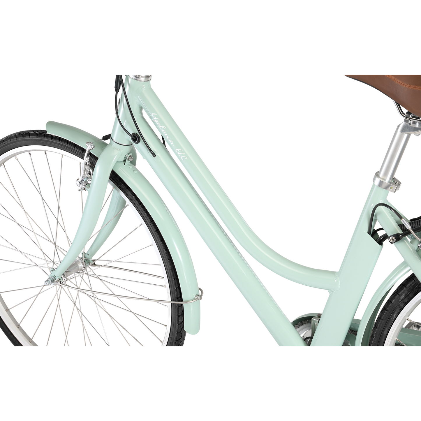 Pedal Uptown ELC Electric Vintage Cruiser Bike Sage